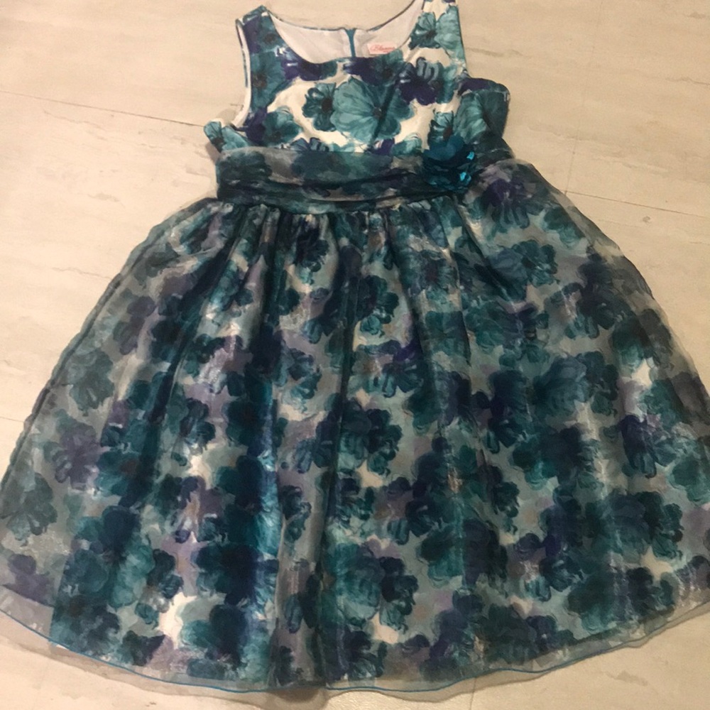 Blue type flower Easter/cute dress